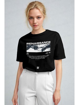 Millionaire Kadın Siyah Renaissance Regular Fit Normal Kalıp T-Shirt
