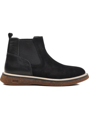 Aspor Siyah Süet  Deri Erkek Chelsea Bot