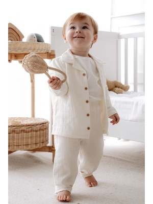 %100 Pamuk Müslin Bohem Gömlekli Takım 1-5 Yaş