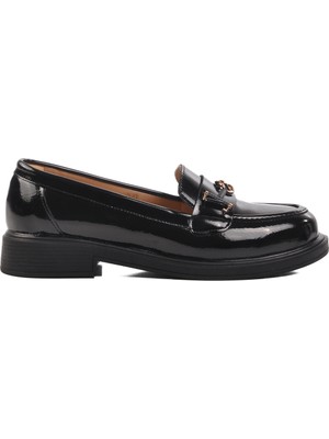 Aspor Siyah Rugan Kadın Günlük Ayakkabı