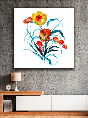Renkli Çiçek Buketi Kanvas Tablo