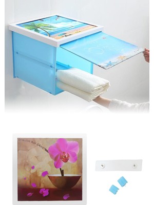 Mediterian Katlanabilir, su geçirmez duvara monte saklama kutusu, şık ve dekoratif tasarım