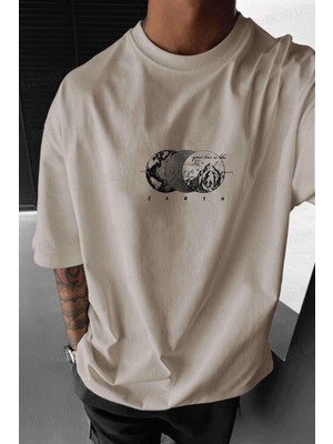 Millionaire Erkek Taş Earth Oversize Fit Bol Geniş Kalıp Salaş Kesim T-Shirt