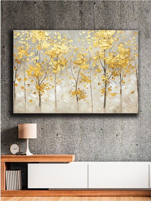 Soyut Sonbahar Esintisi Kanvas Tablo