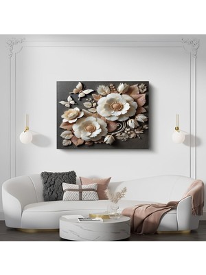 Yağlı Boya Çiçek Kanvas Tablo