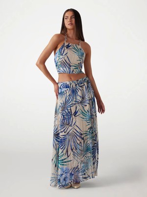 Guess Kadın Sl Gaelle Crop Top L Beden Yazlık Rahat Kumaş ve Yaka Tipi ile Günlük Kullanım İçin