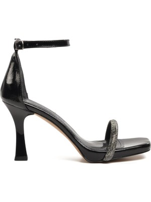 Aspor Siyah Ayna Kadın Abiye Ayakkabı