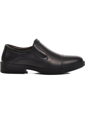 Aspor Siyah Ortopedik  Deri Erkek Klasik Ayakkabı