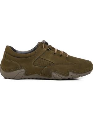 Aspor Haki Nubuk  Deri Kadın Casual Ayakkabı