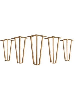 Abronya Dolap Sehpa Mobilya Ayakları Için Metal Altın Renkli Firkete Takımı 20 cm