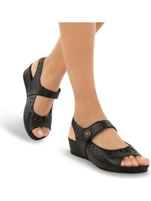 Muya Terra 31130-001 Anatomik Taban Kadın Sandalet Siyah 36-40