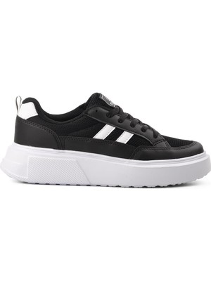 Walkway Siyah Beyaz Kadın Spor Ayakkabı Sneaker