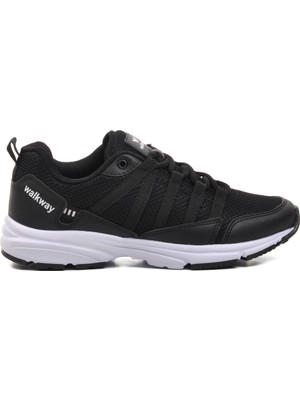 Walkway Siyah Beyaz Tekstil Unisex Spor Ayakkabı
