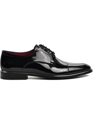 Aspor Siyah Rugan Erkek Klasik Ayakkabı