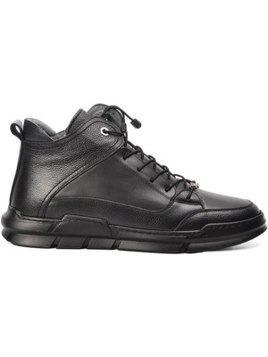 Aspor Siyah  Deri Sneaker Erkek Bot