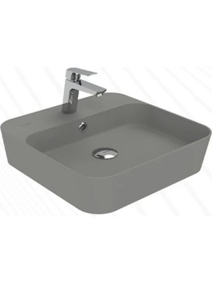 Creavit LP046-00CG00E-0000 Loop Kare Çanak Lavabo - Cool Grey