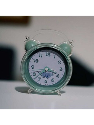 Sevimli Çalar Saat, Çiçek Modelli Kristal Tasarımlı, Rahat Arka Ayarı, Net ve Yüksek Sesli Alarm