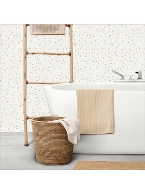 Duvar Kaplama Folyosu Kendinden Yapışkanlı Terrazzo Desen