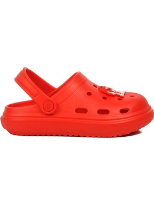Aspor Kırmızı Unisex Sabo Çocuk Terlik