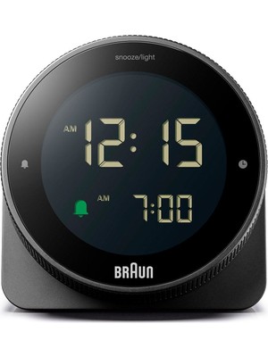 BC24B Siyah Dokunmatik Ekranlı Dijital Alarmlı Masa Saati