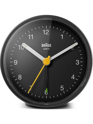 BC12B Siyah Klasik Analog Alarmlı Masa Saati