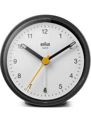 BC12BW Siyah-Beyaz Klasik Analog Alarmlı Masa Saati