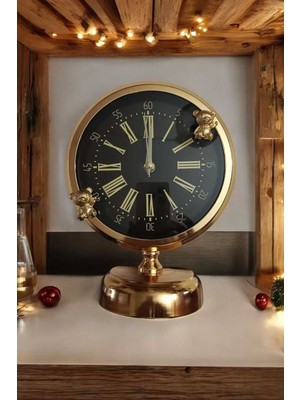 Metal 25 x 20 Ayıcıklı Çember Masa Saati