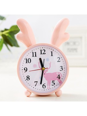 Geyik Boynuzu Tasarımlı Işıklı Alarmlı Masa Saati, Sürpriz Hediyeli