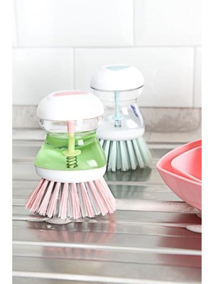 Mediterian Çok Renkli Deterjanlı Bulaşık Fırçası, Pratik ve Temiz Kullanım için Mükemmel Seçim