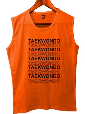 Top Glory Line Taekwondo Baskılı Kolsuz Sporcu T-Shirt Tank Top Sporcu Fitness Atlet