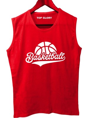 Top Glory Basketbolq Baskılı Kolsuz Sporcu T-Shirt Tank Top Sporcu Fitness Atlet