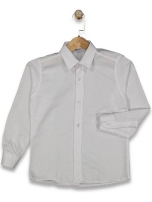 Erkek Çocuk Beyaz Uzun Kol Gömlek BGL-ST04547