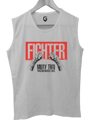 Top Glory mt Fighter Baskılı Kolsuz Sporcu T-Shirt Tank Top Sporcu Fitness Atlet
