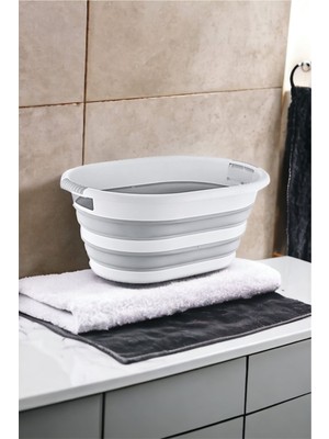 38 Litre Katlanabilir Plastik Çamaşır Sepeti - Pratik Kullanım ve Depolama, Akordiyon Özellikli