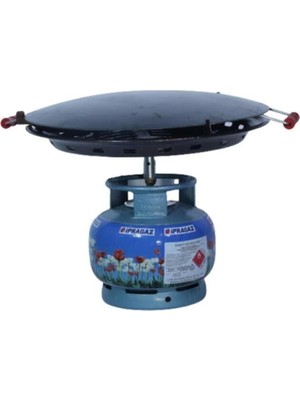 Mediterian Çift Fonksiyonlu 45 cm Metal Tüplü Sac, Katmer ve Kavurma İçin Uygun, Çok Renkli, 215 ml