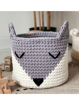 Mediterian Gri Katlanabilir Dolap İçi Saklama Sepeti, 9 L, Kumaş, Pratik ve Şık Tasarım