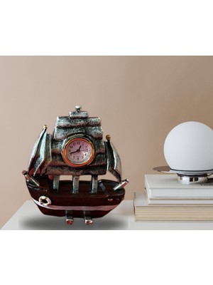 Retro Gemi Model Dekoratif Masa Saati Şömine Saati