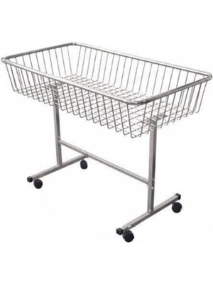 Mediterian 60x100 Çok Amaçlı Metal Sepet, Beyaz, Teşhir ve Çamaşır Düzeni