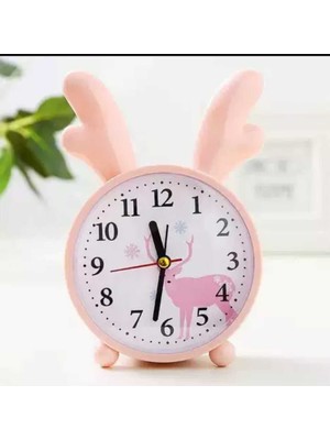 Mr Çalar Saat Sevimli Geyik Şekli Sessiz Doğru Zamanlama Saat Özel Tasarım Harika Bir Hediye