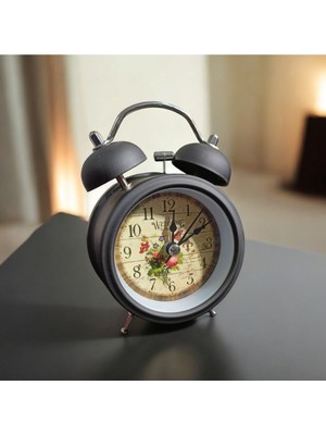 Metal Çalar Saat Nostalji Tarzı Metal Çalar Saat Alarmlı Saat