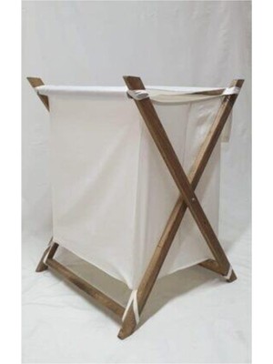 Mediterian Katlanabilir Ahşap Çamaşır ve Kirli Sepeti, Şık ve Pratik Tasarım