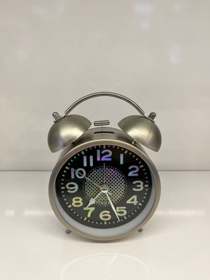 Masa Saati Mat Metal Siyah M-209