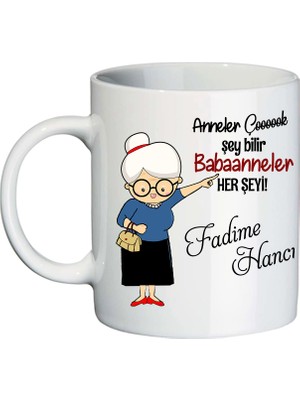 Biresimden Babaanneye Kişiye Özel Anneler Günü Hediyesi Isimli Kupa Bardak
