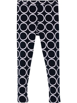 Kız Çocuk Monochrome Ring Desen Tayt