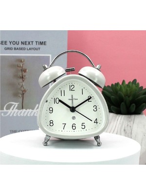 Üçgen Masa Saati,alarmlı Işikli, Gri, 12 x 8, Sürpriz Hediyeli