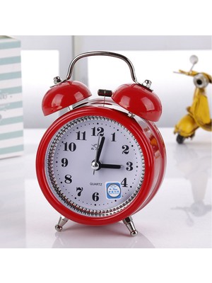 Dekoratif Metal Işıklı Masa Üstü Çalar Saat