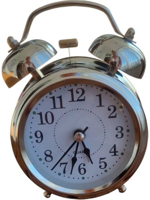 Metal Yuvarlak Masa Alarmlı Çalar Saat