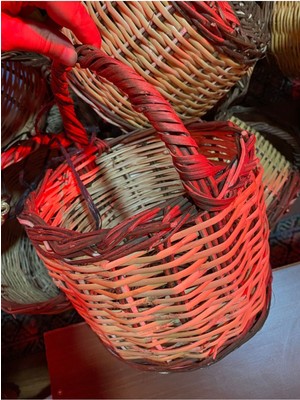 Mediterian Doğal Örgü Sepet, Manav Reyon İçin Uygun, Hafif ve Şık Tasarım