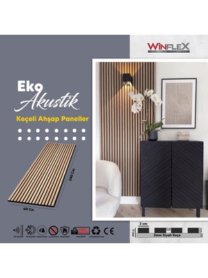 Winflex Eko Keçeli Akustik Ahşap Panel  – Savana MEŞE(60X240CM).
