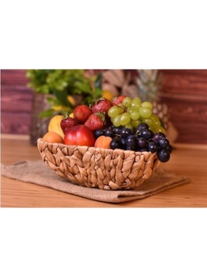 Mediterian Turuncu Kare Sunum Sepeti, pratik ve şık hasır sunum çözümü